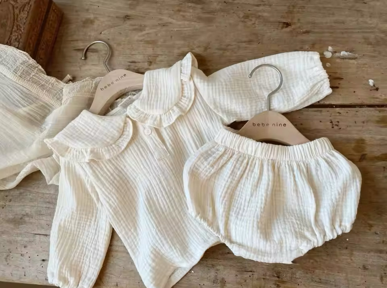 Waffle Cotton Shorts Two Piece